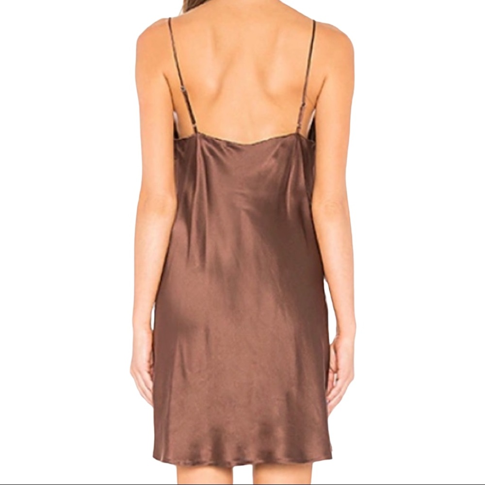 CAPULET x REVOLVE RAE SILK MINI DRESS XS MINK - Picture 3 of 12